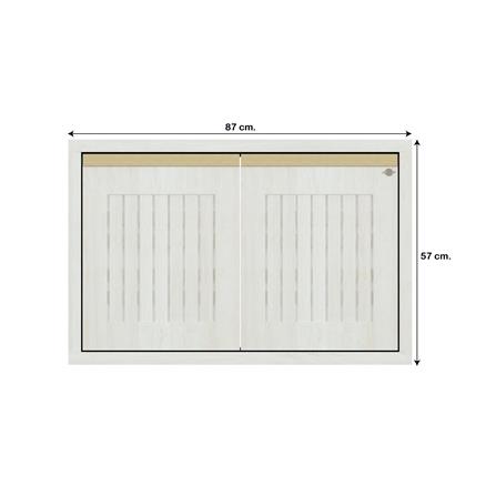 บานใต้เตาระแนง JUPITER JUVENTAS 87x57 ซม. สี SNOW WOOD_4