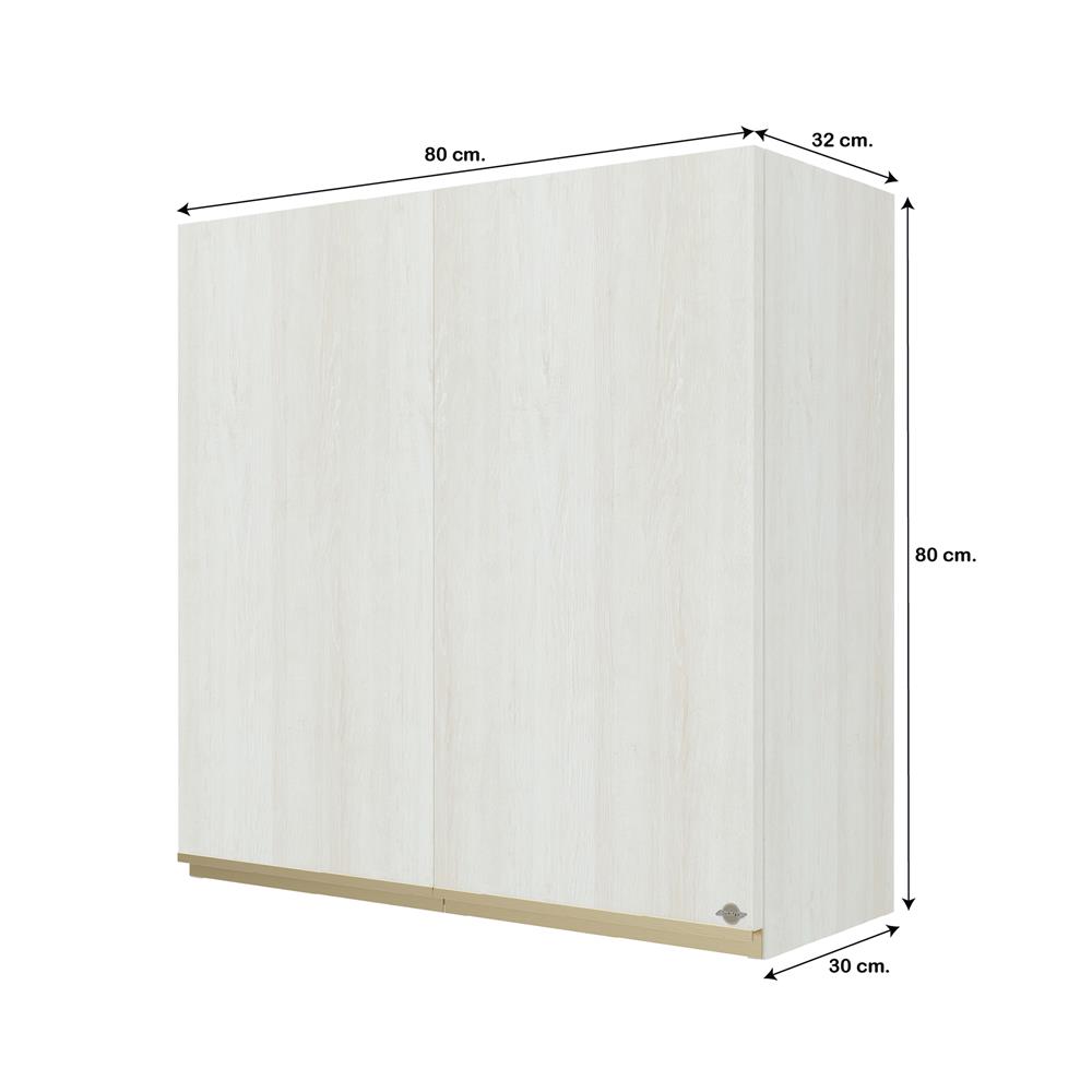 ตู้แขวนคู่ JUPITER JUVENTAS 80x80 ซม. สี SNOW WOOD