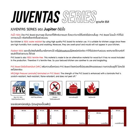 บานซิงค์เดี่ยวระแนง JUPITER JUVENTAS 47x67 ซม. สี SNOW WOOD_6