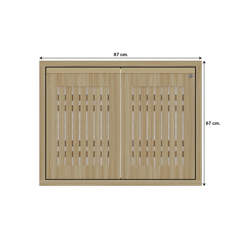 บานซิงค์คู่ระแนง JUPITER JUVENTAS 87x67 ซม. สี WOODS