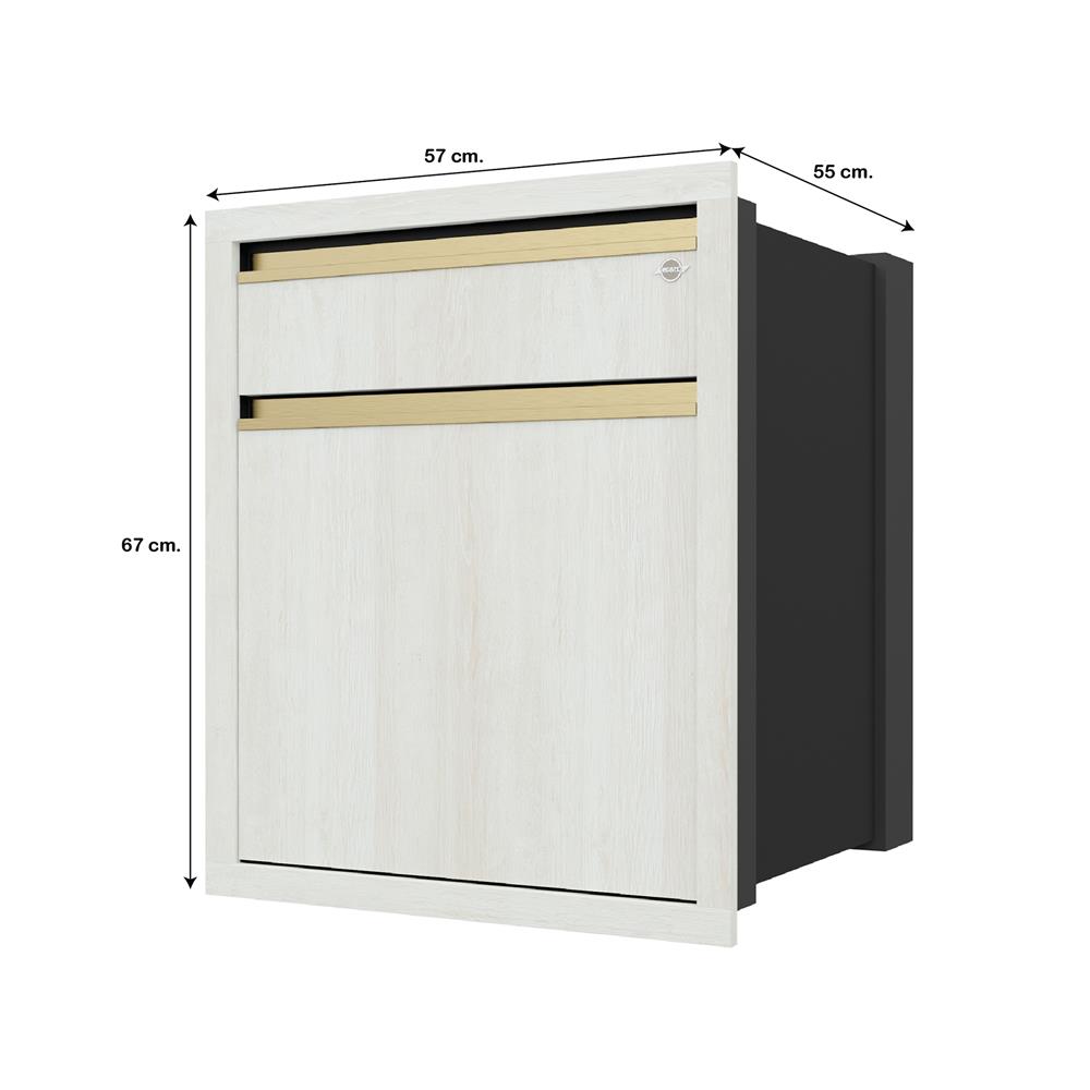 ตู้ลิ้นชัก JUPITER JUVENTAS 57x67 ซม. สี SNOW WOOD