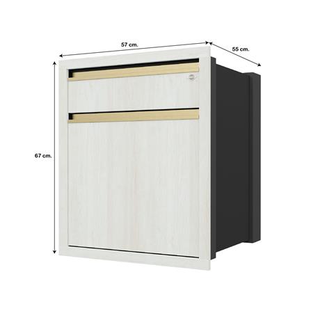 ตู้ลิ้นชัก JUPITER JUVENTAS 57x67 ซม. สี SNOW WOOD_5