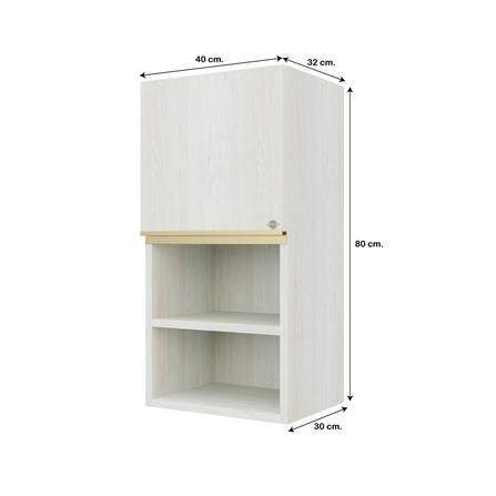 ตู้แขวนเดี่ยว S1 JUPITER JUVENTAS 40x80 ซม. สี SNOW WOOD_5