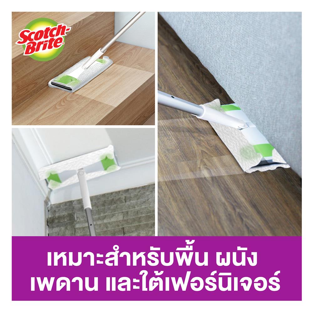 ผ้าเช็ดเก็บฝุ่นแห้ง SCOTCH-BRITE 3D ดับเบิลเลเยอร์ (แพ็ก 20 แผ่น)