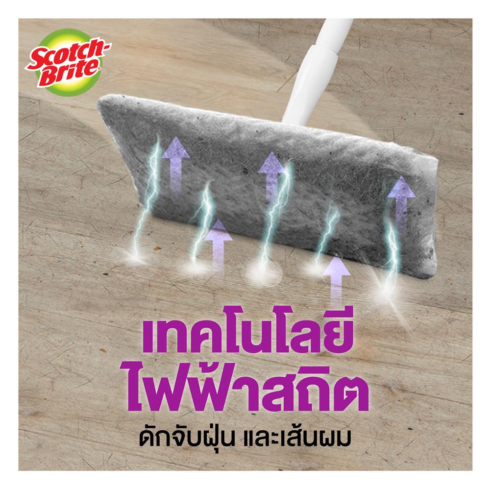 ผ้าเช็ดเก็บฝุ่นแห้ง SCOTCH-BRITE 3D ดับเบิลเลเยอร์ (แพ็ก 20 แผ่น)