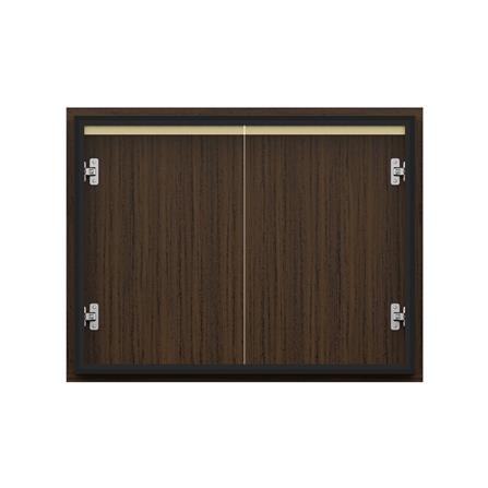 บานซิงค์คู่เรียบ JUPITER JUVENTAS 87x67 ซม. สี DARK TEAK_3