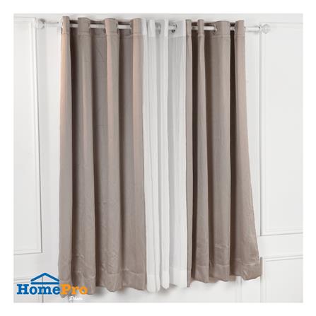 ผ้าม่าน EYELET HOME LIVING STYLE MEET UV 150X160 ซม. สีน้ำตาล_4