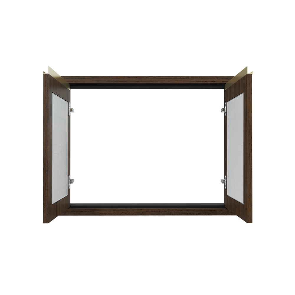 บานซิงค์คู่ระแนง JUPITER JUVENTAS 87x67 ซม. สี DARK TEAK