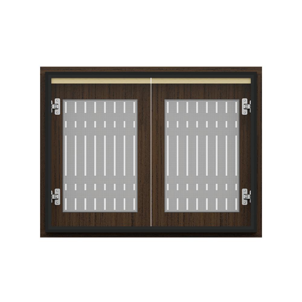 บานซิงค์คู่ระแนง JUPITER JUVENTAS 87x67 ซม. สี DARK TEAK