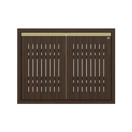 บานซิงค์คู่ระแนง JUPITER JUVENTAS 87x67 ซม. สี DARK TEAK_0