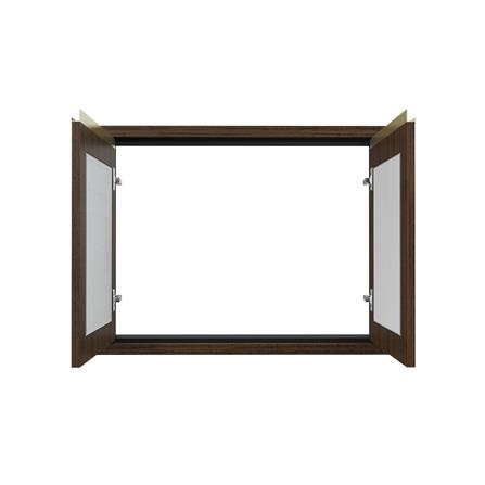 บานซิงค์คู่ระแนง JUPITER JUVENTAS 87x67 ซม. สี DARK TEAK_1