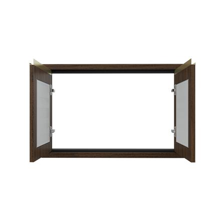 บานใต้เตาระแนง JUPITER JUVENTAS 87x57 ซม. สี DARK TEAK_1