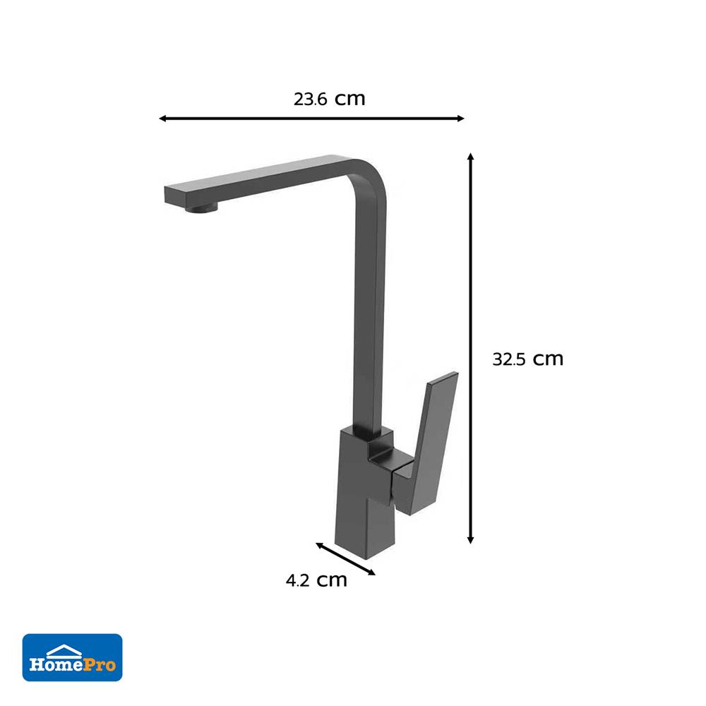 ก๊อกซิงค์เดี่ยวเคาน์เตอร์ MOYA PLUS 8003-2 สีดำ