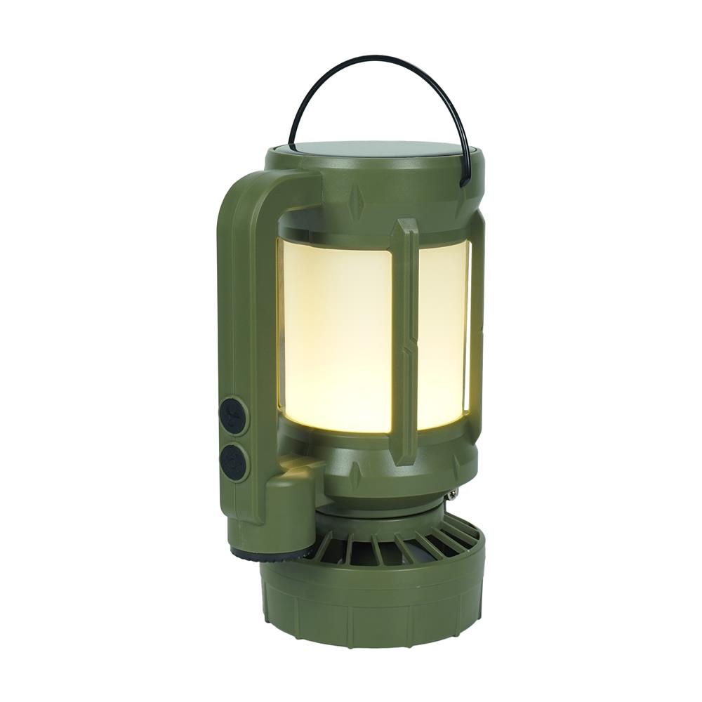 ไฟ LED แคมป์ปิ้งโซลาร์พร้อมพัดลม WORTH FL2525 160 ลูเมน DAYLIGHT