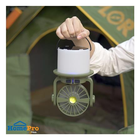 ไฟ LED แคมป์ปิ้งโซลาร์พร้อมพัดลม WORTH FL2526 190 ลูเมน DAYLIGHT_2