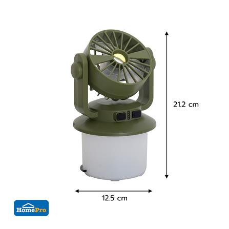 ไฟ LED แคมป์ปิ้งโซลาร์พร้อมพัดลม WORTH FL2526 190 ลูเมน DAYLIGHT_4