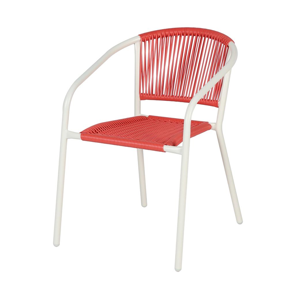 เก้าอี้หวายเทียม SPRING CLOUDY สีขาว/แดง