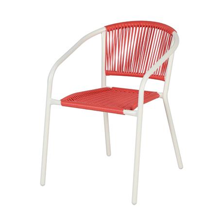 เก้าอี้หวายเทียม SPRING CLOUDY สีขาว/แดง