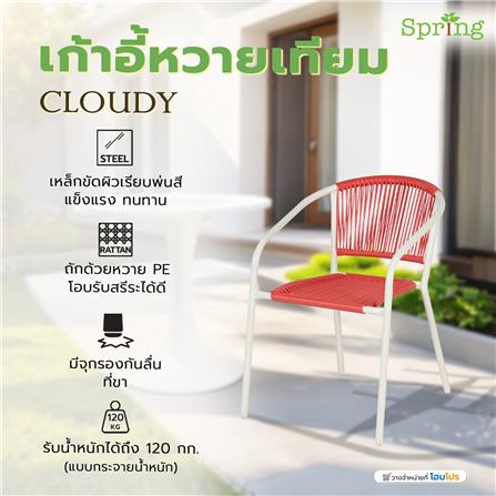 เก้าอี้หวายเทียม SPRING CLOUDY สีขาว/แดง_7