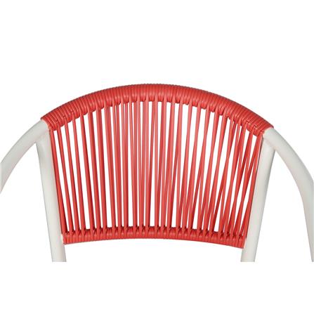 เก้าอี้หวายเทียม SPRING CLOUDY สีขาว/แดง_2