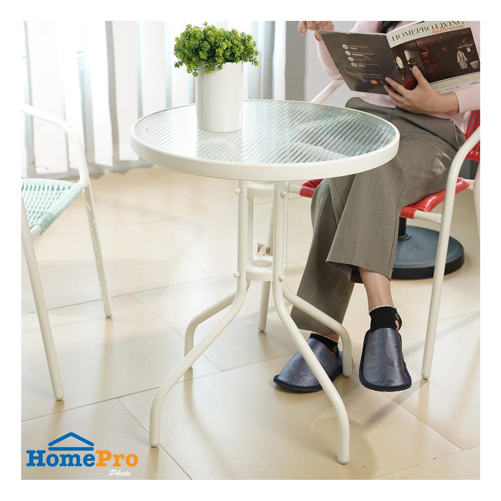 โต๊ะเหล็ก SPRING CLOUDY 60 ซม. สีขาว