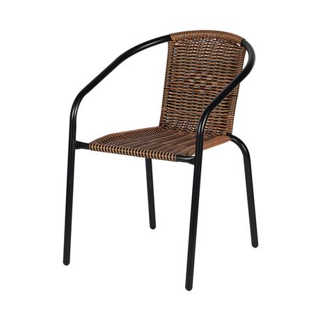 เก้าอี้หวายเทียม SPRING COLA สีดำ/น้ำตาล