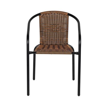 เก้าอี้หวายเทียม SPRING COLA สีดำ/น้ำตาล_1