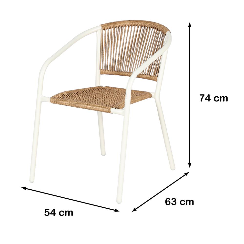 เก้าอี้หวายเทียม SPRING CLOUDY สีขาว/น้ำตาล