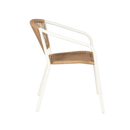 เก้าอี้หวายเทียม SPRING CLOUDY สีขาว/น้ำตาล_4