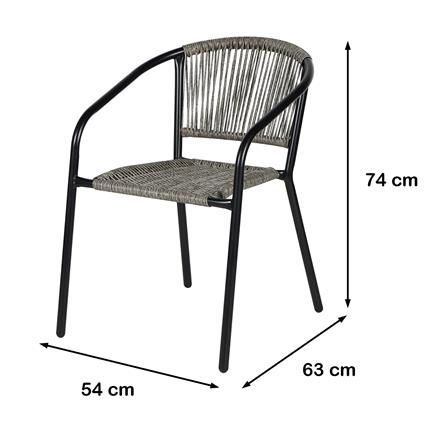 เก้าอี้หวายเทียม SPRING CODY สีดำ/น้ำตาล_4