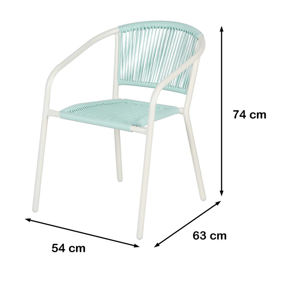 เก้าอี้หวายเทียม SPRING CLOUDY สีขาว/เขียว