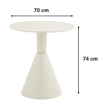 โต๊ะเหล็ก SPRING LUXU 70 ซม. สีขาว_2