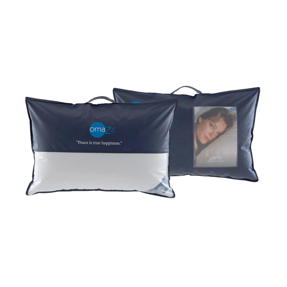 หมอนหนุน ไมโครไฟเบอร์ OMAZZ LOFTY S25 20x30 นิ้ว สีขาว