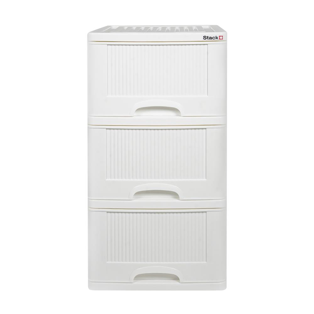 ตู้ลิ้นชัก 3 ชั้น STACKO HARU 41.8x50.9x77 ซม. สีขาว