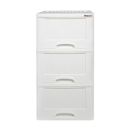 ตู้ลิ้นชัก 3 ชั้น STACKO HARU 41.8x50.9x77 ซม. สีขาว_2