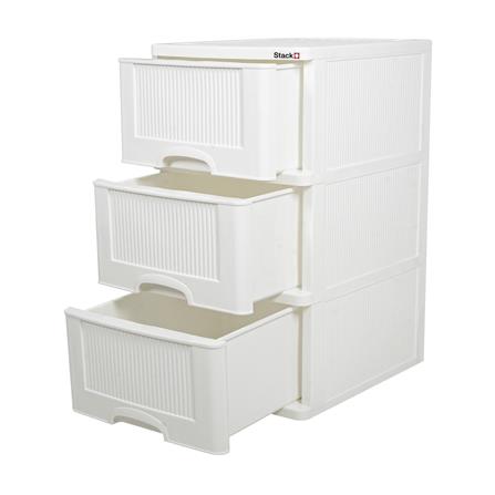 ตู้ลิ้นชัก 3 ชั้น STACKO HARU 41.8x50.9x77 ซม. สีขาว_3