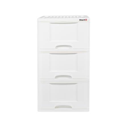 ตู้ลิ้นชัก 3 ชั้น STACKO MARU 41.8x50.9x77 ซม. สีขาว_1
