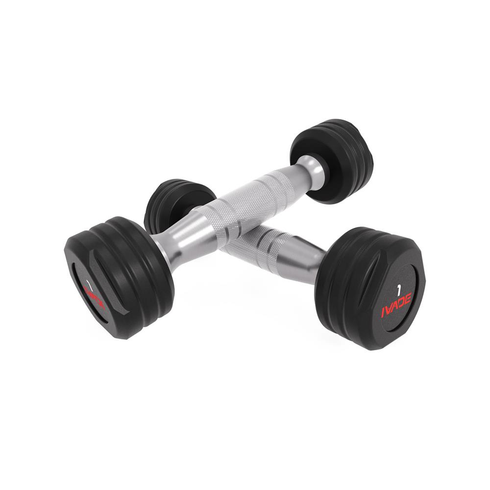 ดัมเบล STUDIO หุ้มยาง IVADE 1 กก. (แพ็ก 2 ชิ้น)