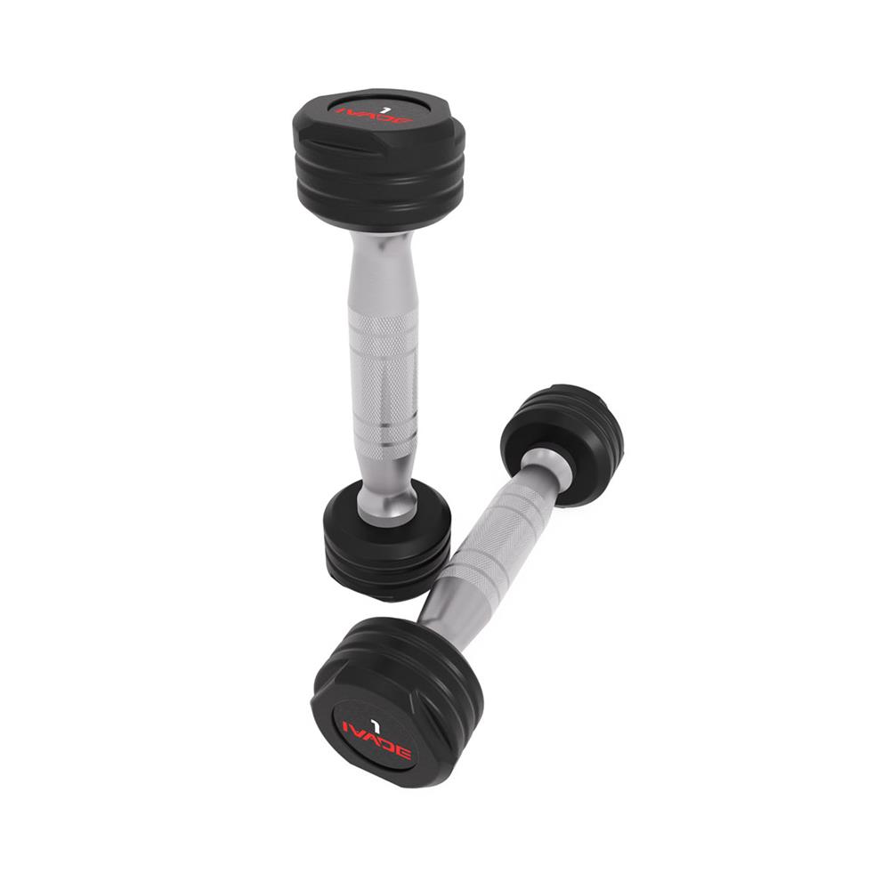 ดัมเบล STUDIO หุ้มยาง IVADE 1 กก. (แพ็ก 2 ชิ้น)