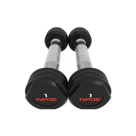 ดัมเบล STUDIO หุ้มยาง IVADE 1 กก. (แพ็ก 2 ชิ้น)_2