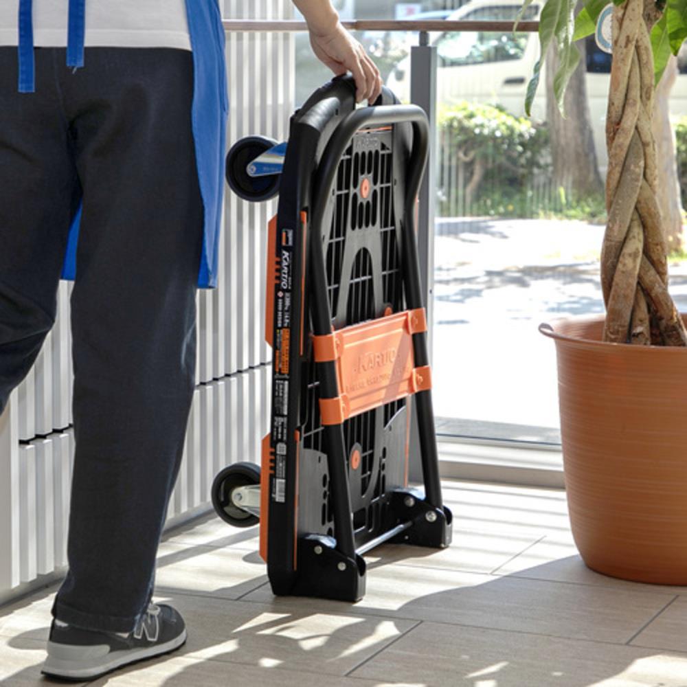 รถเข็นอเนกประสงค์พับได้ 4 ล้อ TRUSCO MPK-780 200 กก. สีดำ-ส้ม