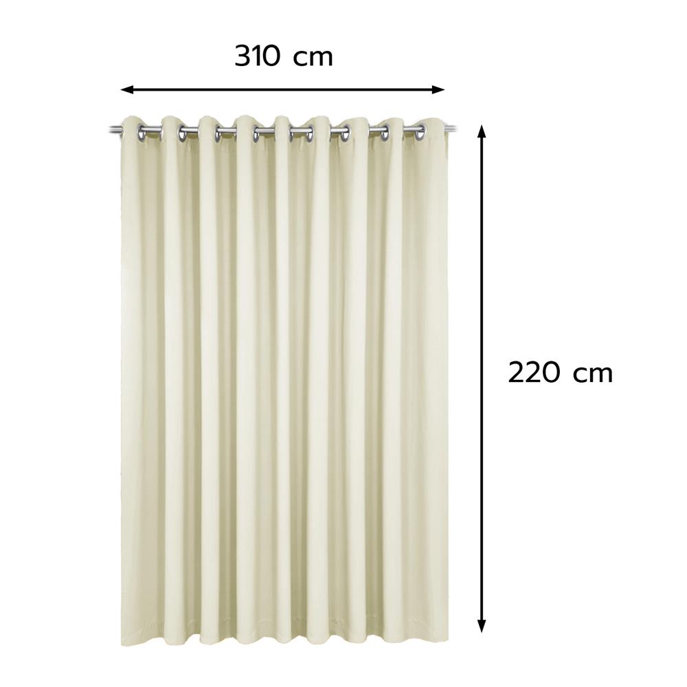ผ้าม่าน EYELET HOME LIVING STYLE EASY UV 310X220 ซม. สีครีม
