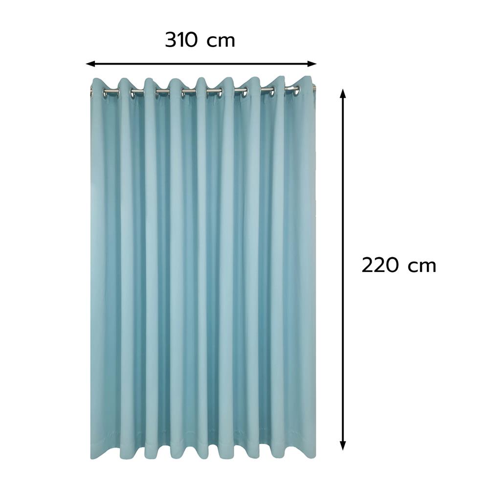 ผ้าม่าน EYELET HOME LIVING STYLE EASY UV 310X220 ซม. สีฟ้า