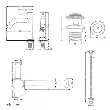 ก๊อกอ่างล้างหน้า BEN BN BENTO9944_1