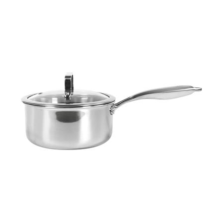 หม้อด้ามสเตนเลสพร้อมฝา 18 ซม. KECH BRAVE IH_1