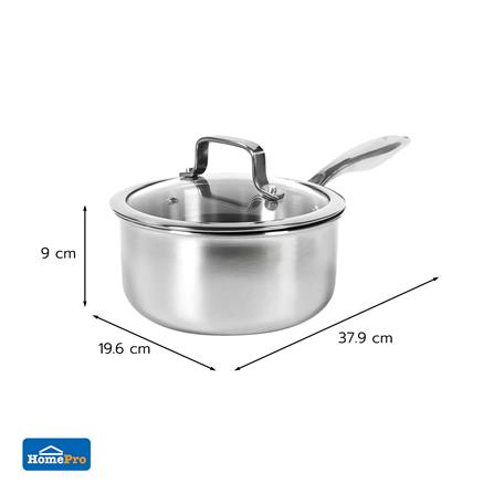 หม้อด้ามสเตนเลสพร้อมฝา 18 ซม. KECH BRAVE IH_6