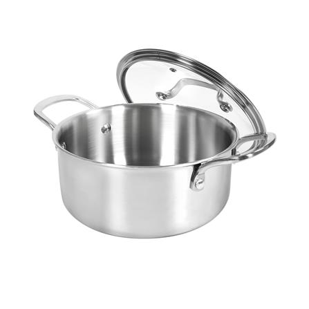 หม้อสเตนเลสพร้อมฝา 20 ซม. KECH BRAVE IH_1