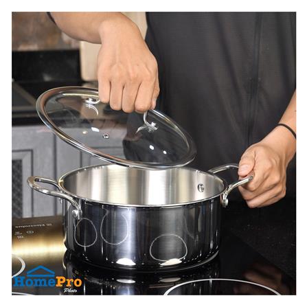 หม้อสเตนเลสพร้อมฝา 24 ซม. KECH BRAVE IH_4