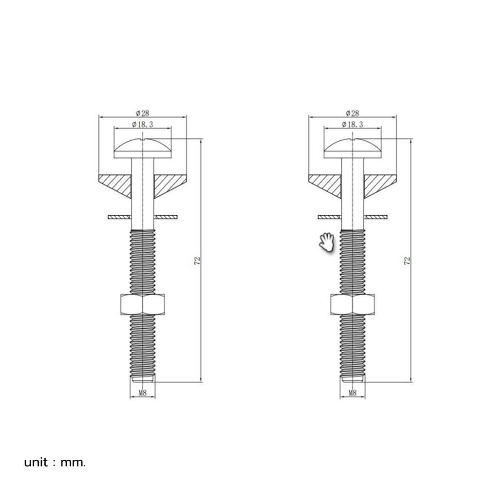 นอตยึดหม้อน้ำ COTTO F944000