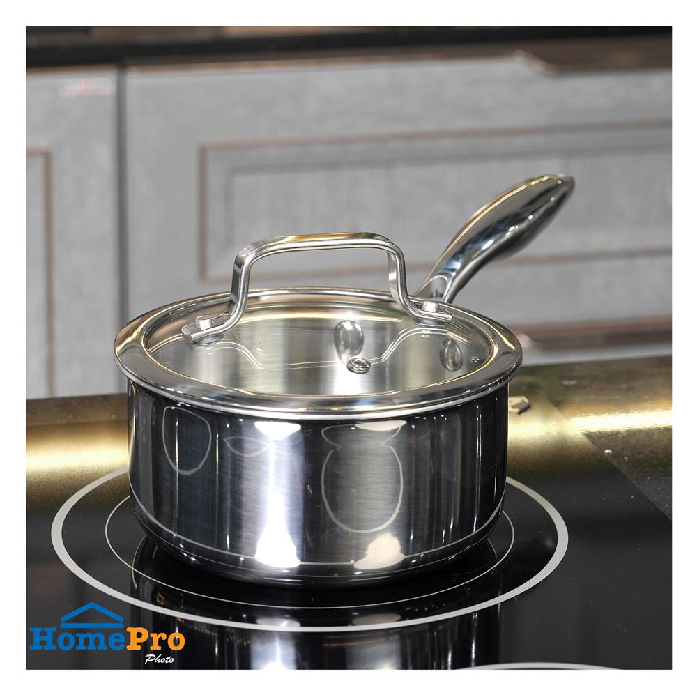 หม้อด้ามสเตนเลสพร้อมฝา 16 ซม. KECH BRAVE IH